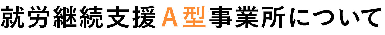 就労継続支援 A 型事業所について